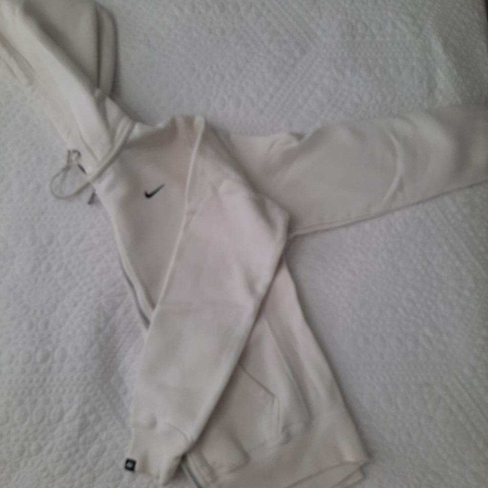 Women's White Nike Full Zip Hoodie